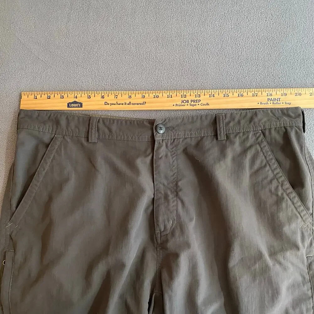 REI Co Op Hiking Shorts Mens 40 Gray UPF Outdoor Cargo Nylon Gorpcore Zip Pocket